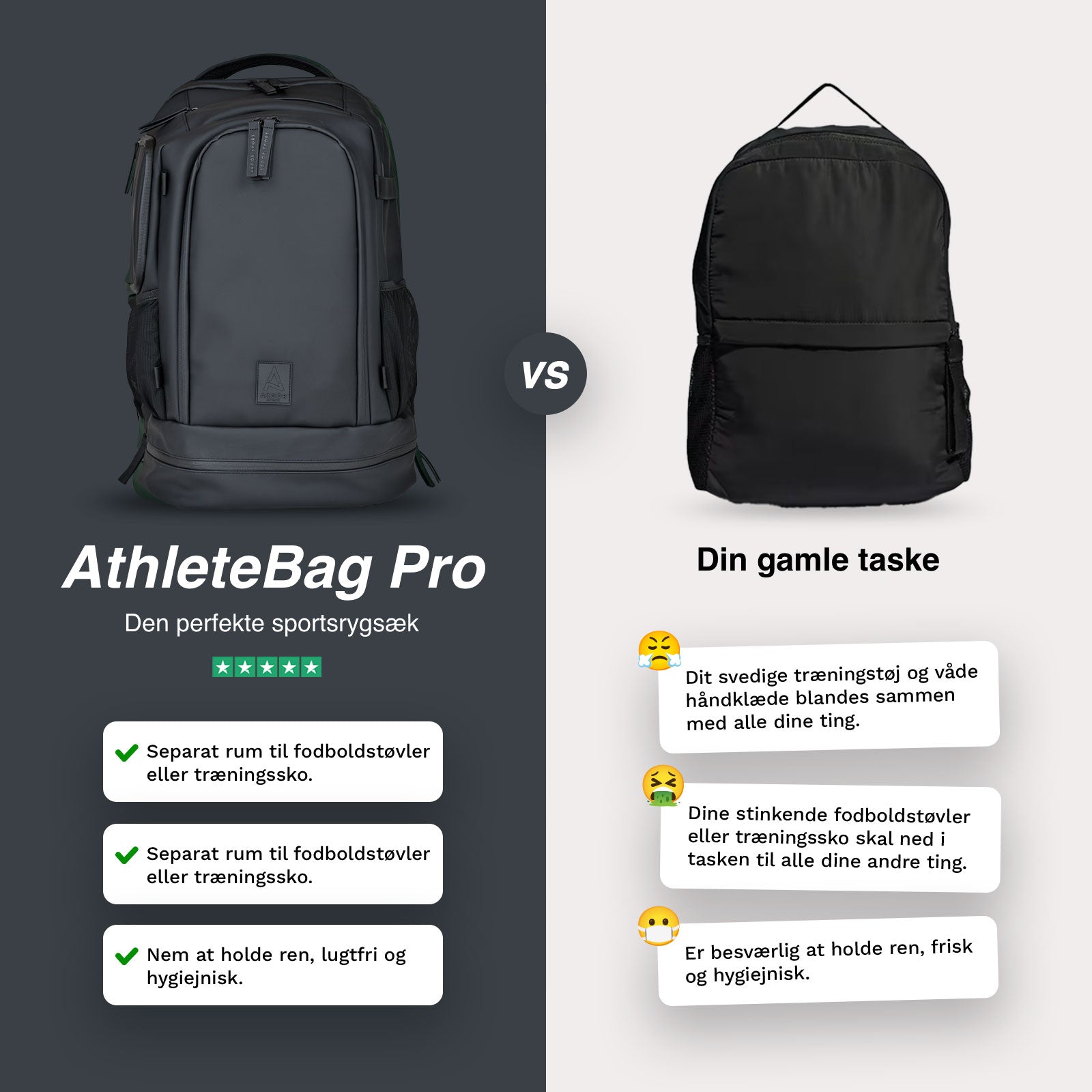 AthleteBag™ Pro - Mitternachtsschwarz