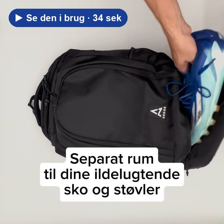 Video af AthleteBag™ med separat skorum og vådrum